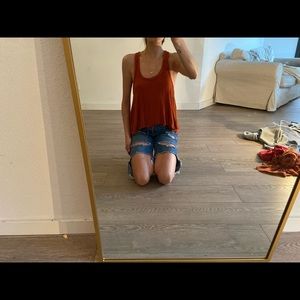 Drape style tank top